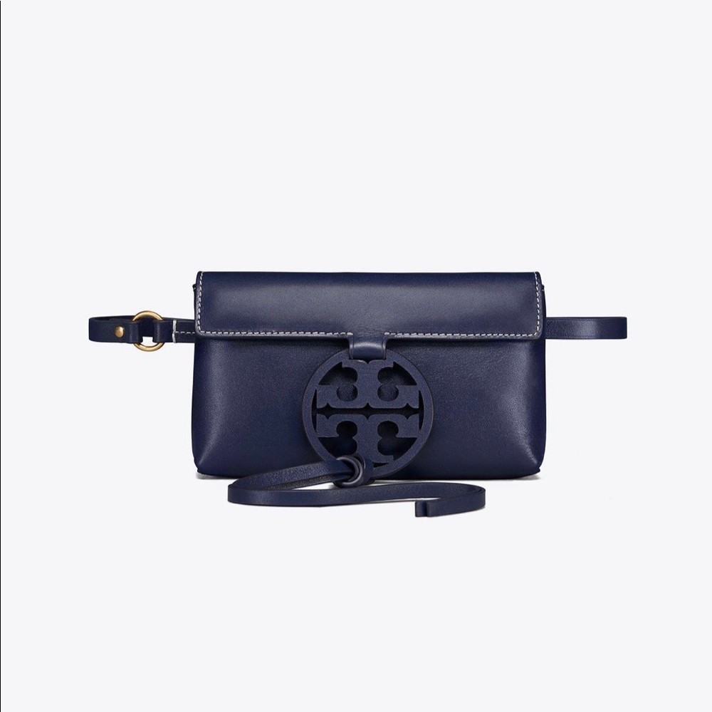 Tory Burch Miller leather belt bag dark blue